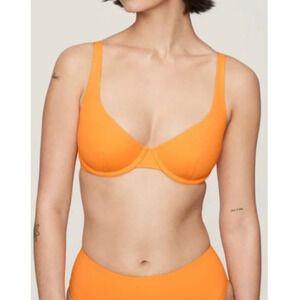 CUUP NEW TAGS The Balconette Nectar Orange Womens 7 Scoop Swim Bikini Pool